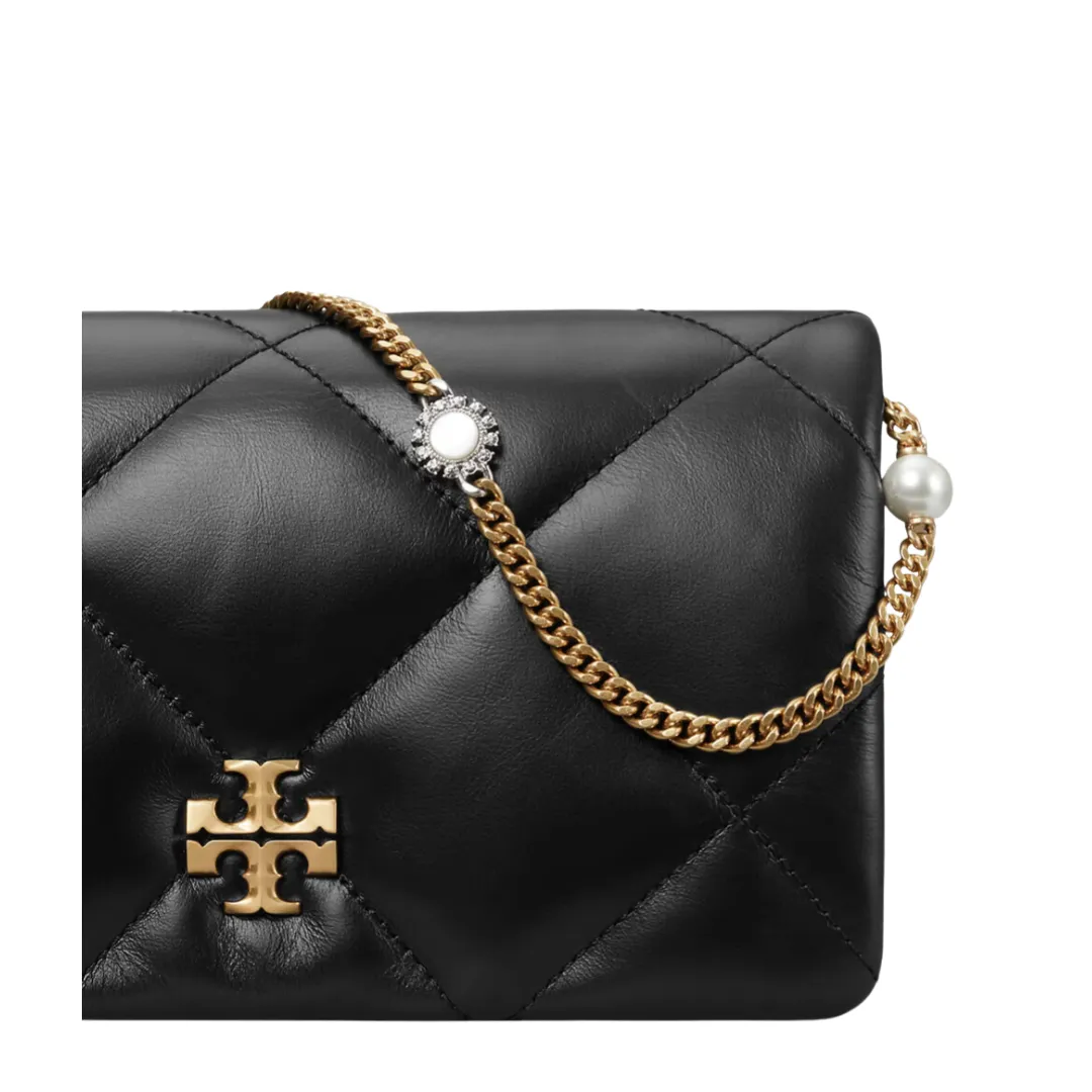 Tory Burch Kira Charm Diamond Quilt Chain Wallet