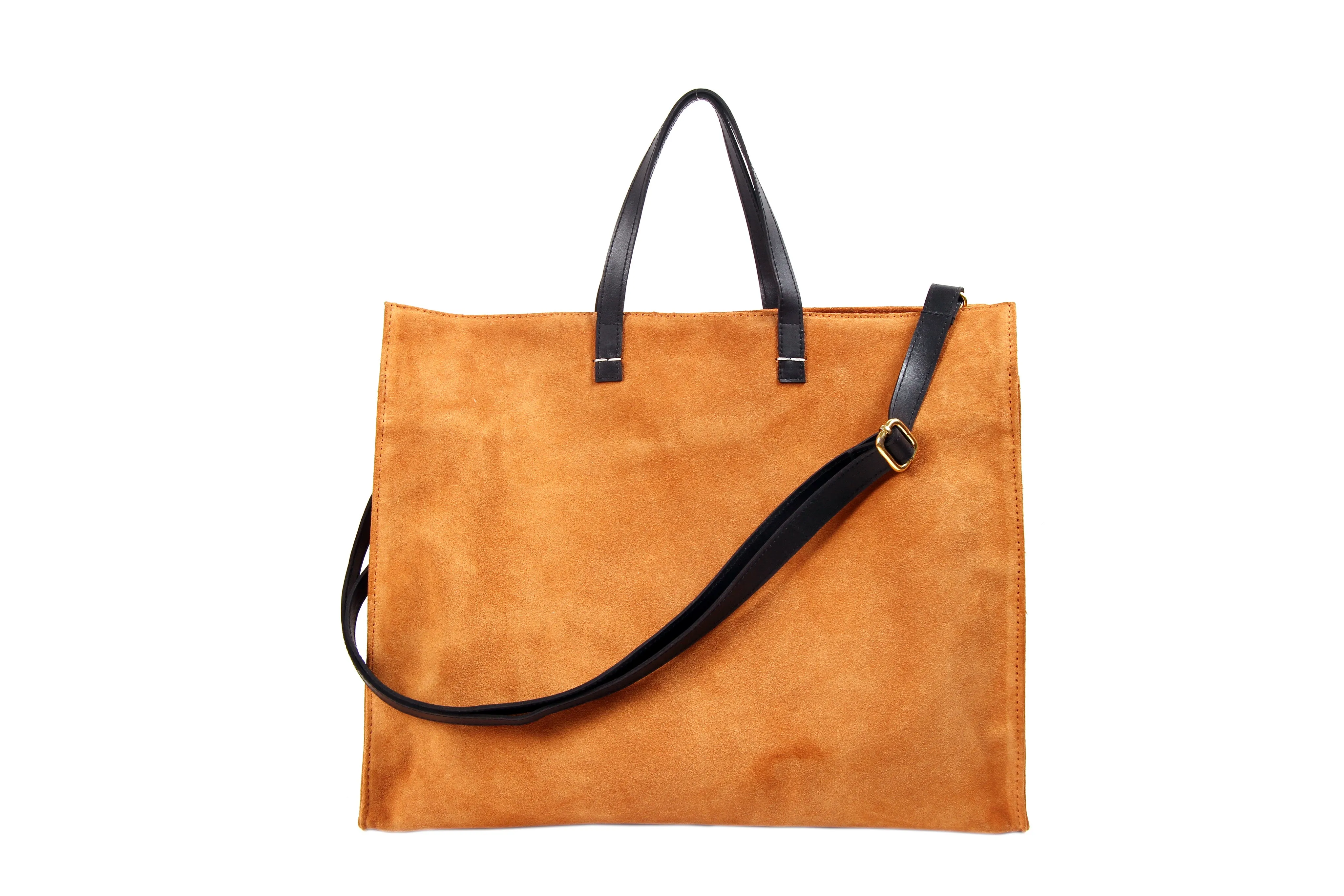 Tote-Suede Leather Handbag