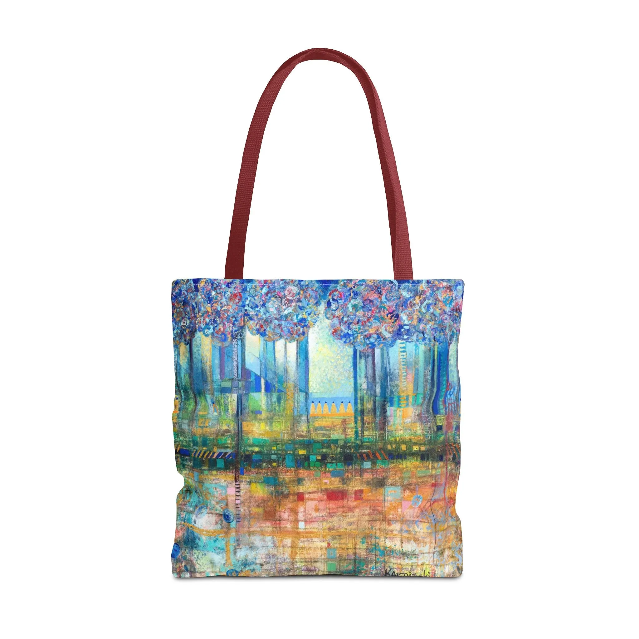 Tree Landscape Art Tote Bag Canvas Shopping Bag - Rise Up to The Gates of Glory - Leslie Karpinski