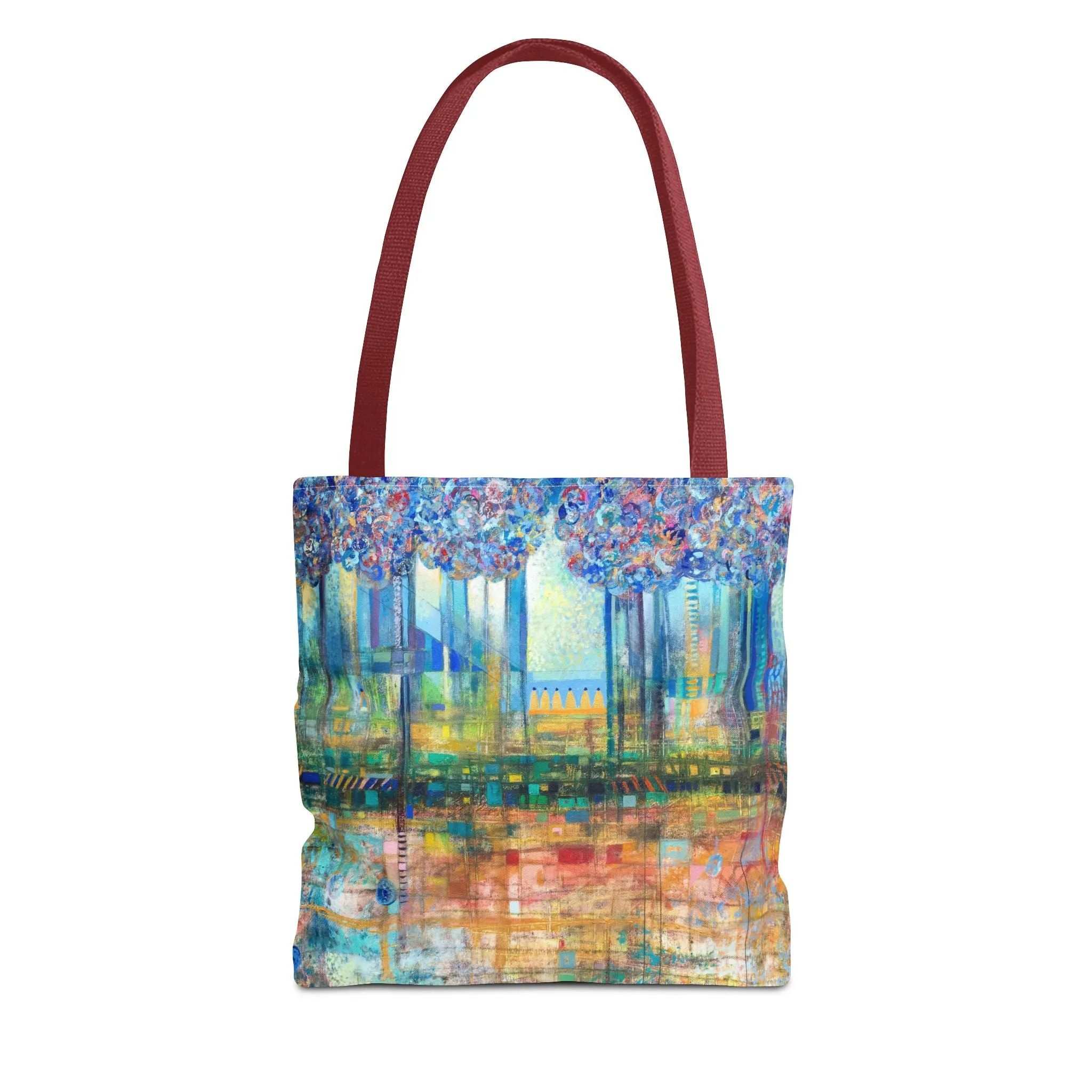 Tree Landscape Art Tote Bag Canvas Shopping Bag - Rise Up to The Gates of Glory - Leslie Karpinski