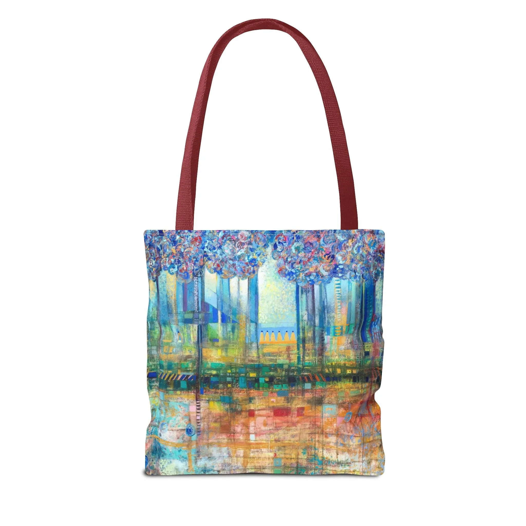 Tree Landscape Art Tote Bag Canvas Shopping Bag - Rise Up to The Gates of Glory - Leslie Karpinski