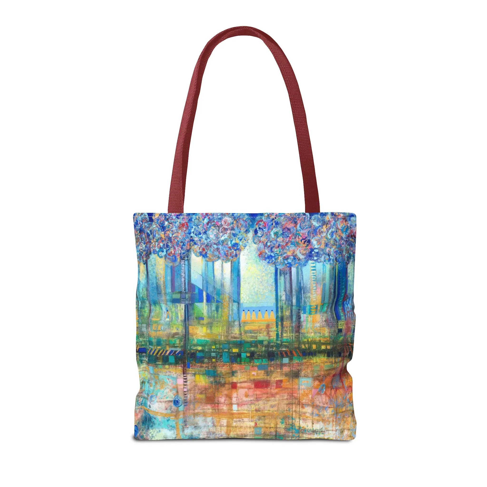 Tree Landscape Art Tote Bag Canvas Shopping Bag - Rise Up to The Gates of Glory - Leslie Karpinski