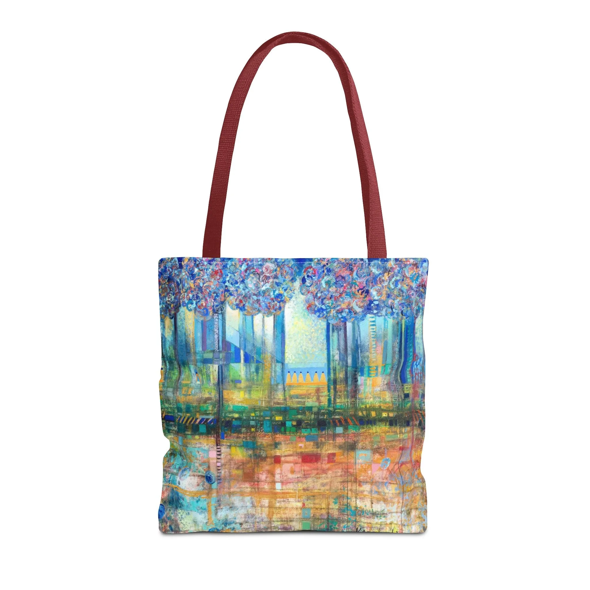 Tree Landscape Art Tote Bag Canvas Shopping Bag - Rise Up to The Gates of Glory - Leslie Karpinski