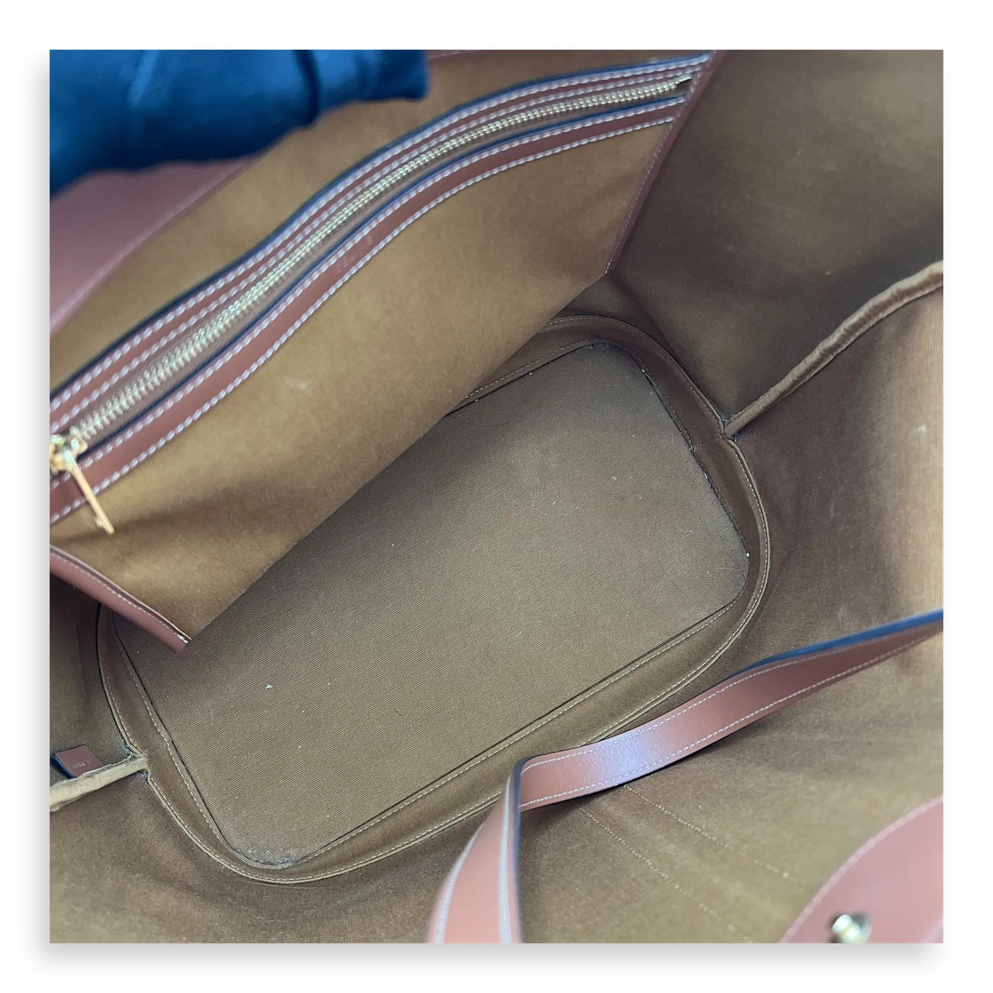 Triomphe Tote Bag Brown in Coated Canvas, Gold hardware