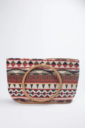 TULUM HANDLOOM LEATHER TOTE