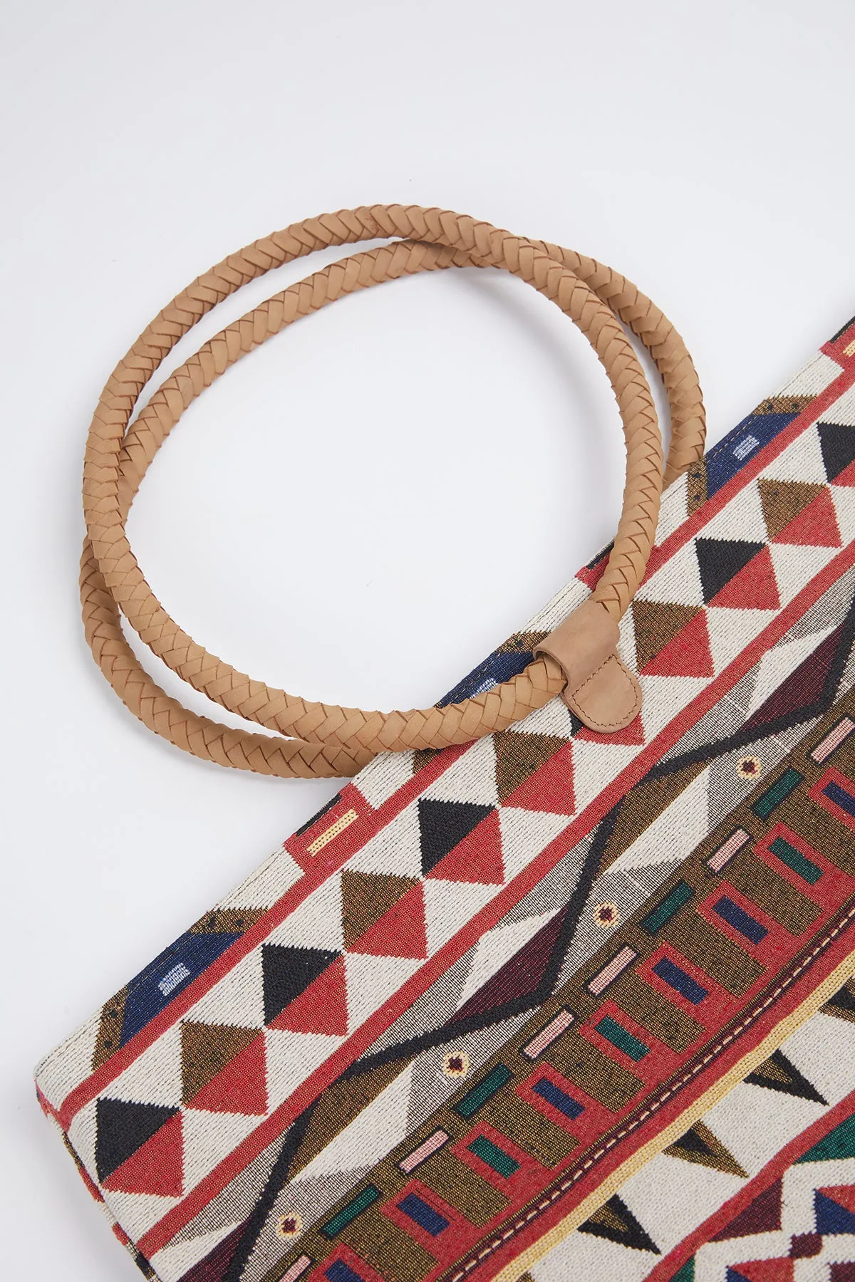 TULUM HANDLOOM LEATHER TOTE