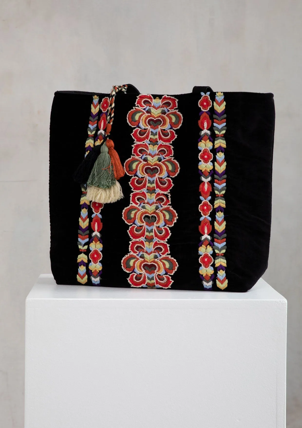 Twyla Velvet Tote Bag