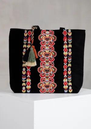 Twyla Velvet Tote Bag
