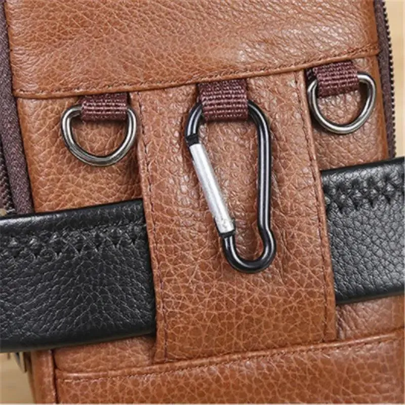 Unique Cross Body Shoulder Bag  Classic Texture Creative Delicate Design  PU Leather Fanny Waist Bag Elegant  Mobile Phone Belt Bum Pouch