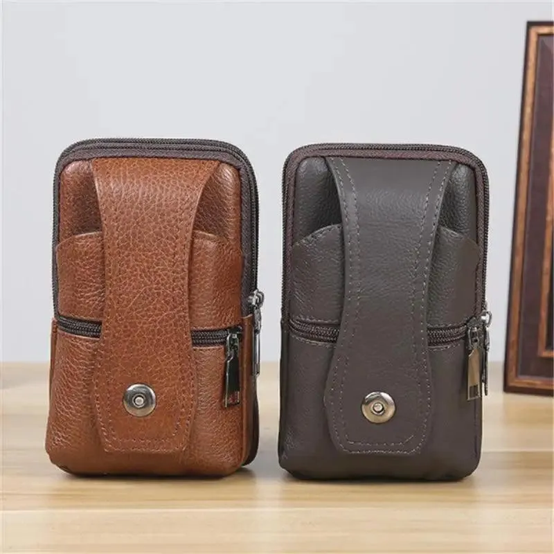Unique Cross Body Shoulder Bag  Classic Texture Creative Delicate Design  PU Leather Fanny Waist Bag Elegant  Mobile Phone Belt Bum Pouch