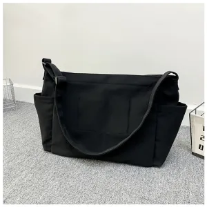 Utility Pockets Casual Canvas Shoulder Bag