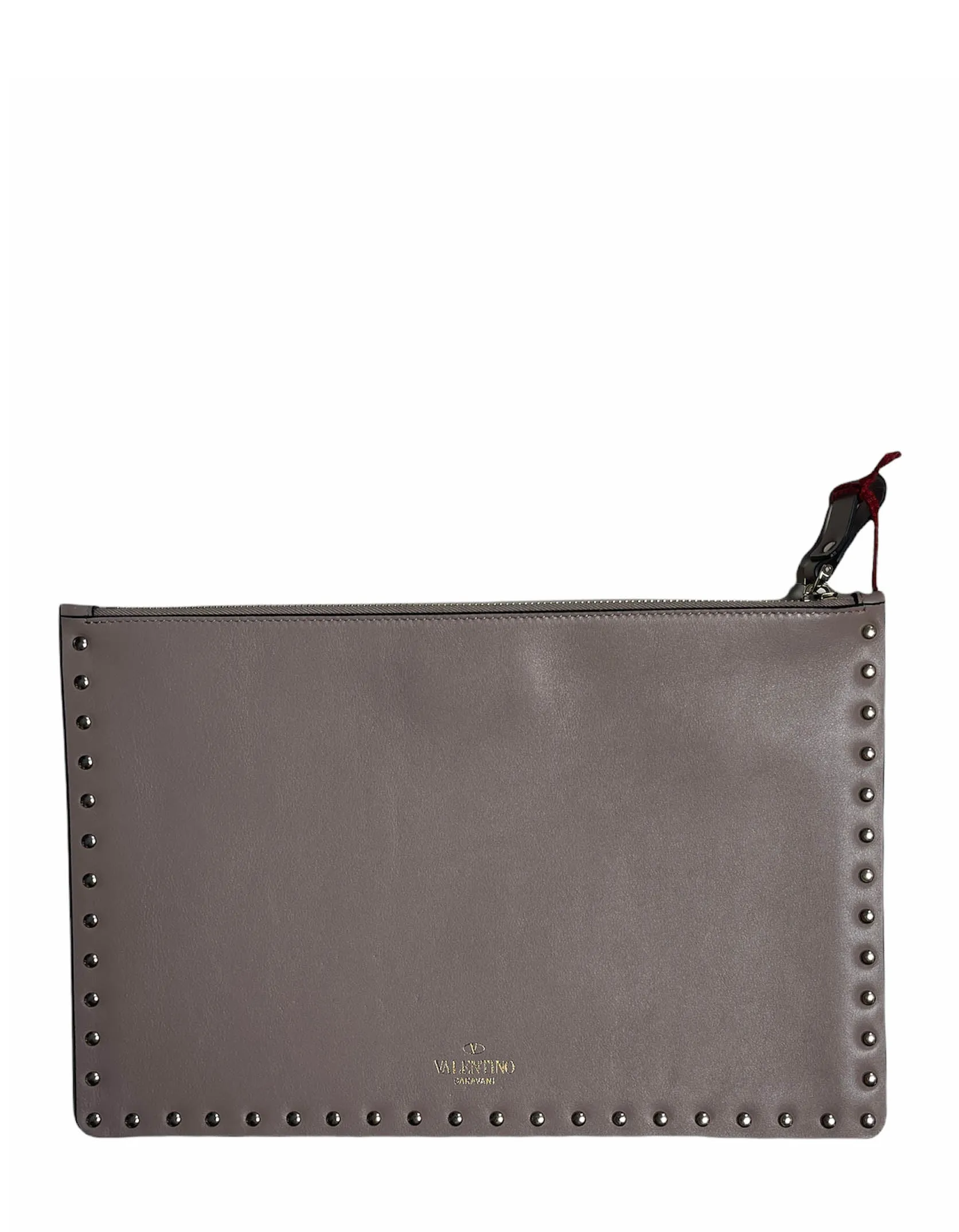 Valentino Poudre Undercover Rose Large Rockstud Clutch Bag