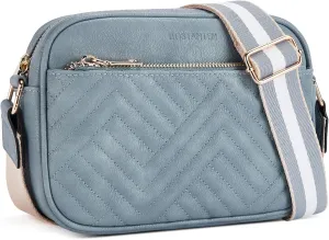Vegan Leather Crossbody Bags for Women, Shoulder Handbags with Wide Strap