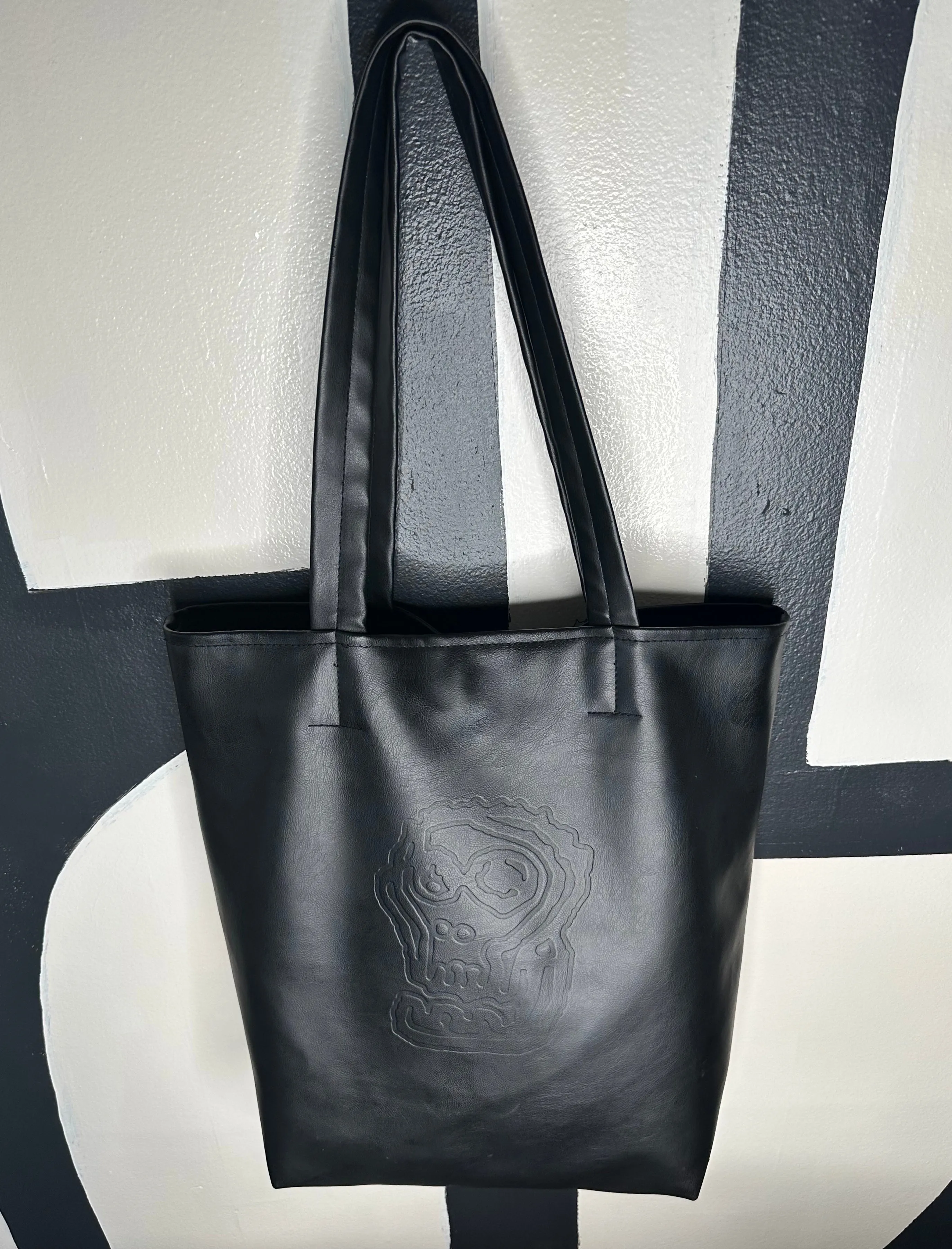 Vegan Leather Logo Tote Bag