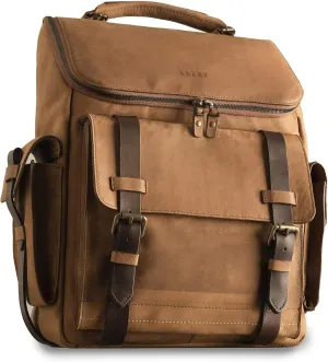 VELEZ Leather Backpack for Men - 15.6 Inch Laptop Bag - Designer Bookbag