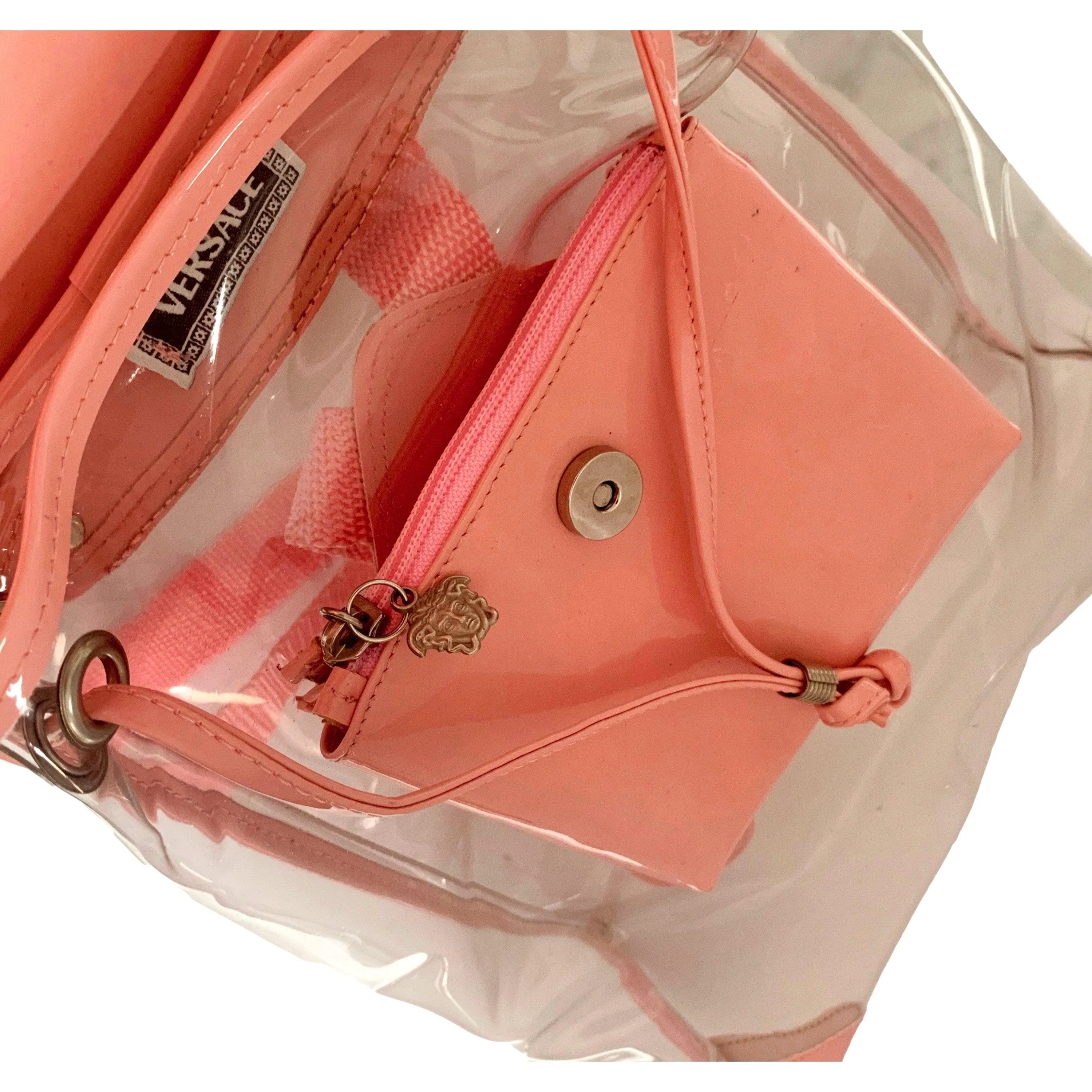 Versace Transparent Pink Backpack