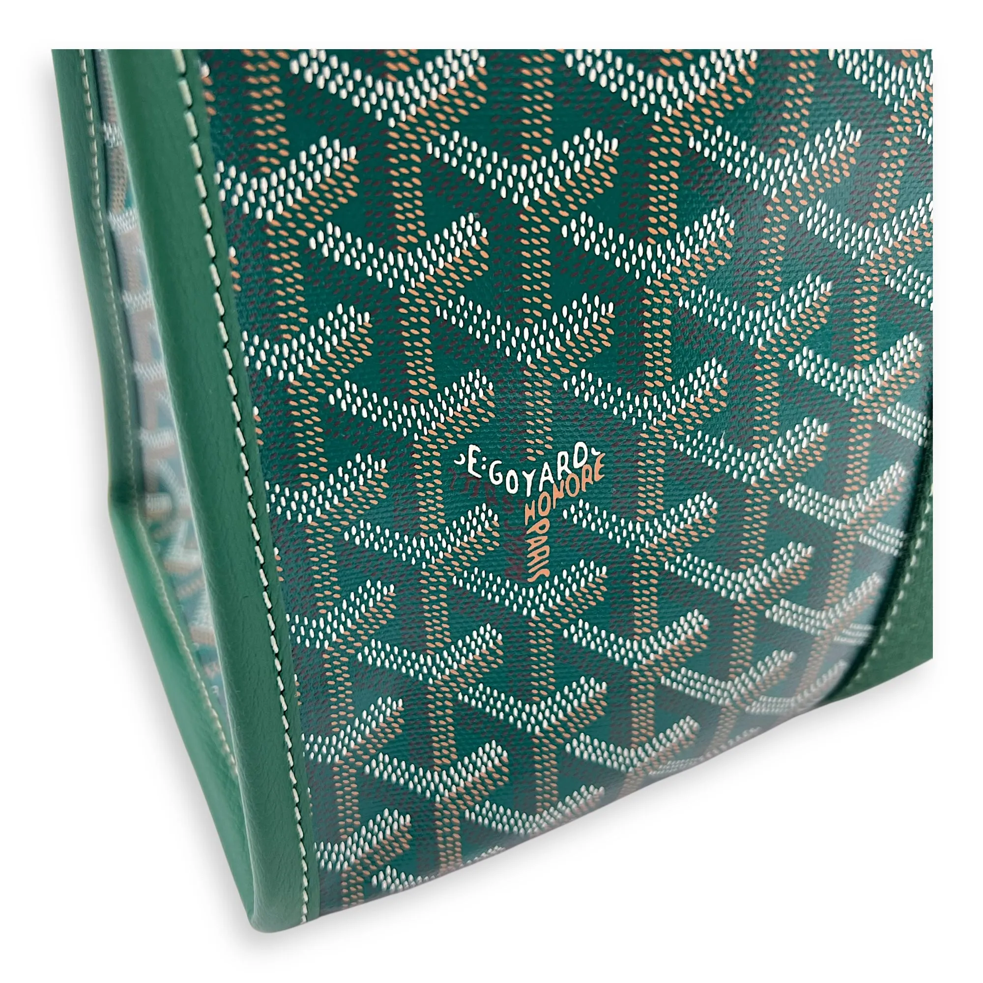 Villette Tote Bag Green in Coated Canvas