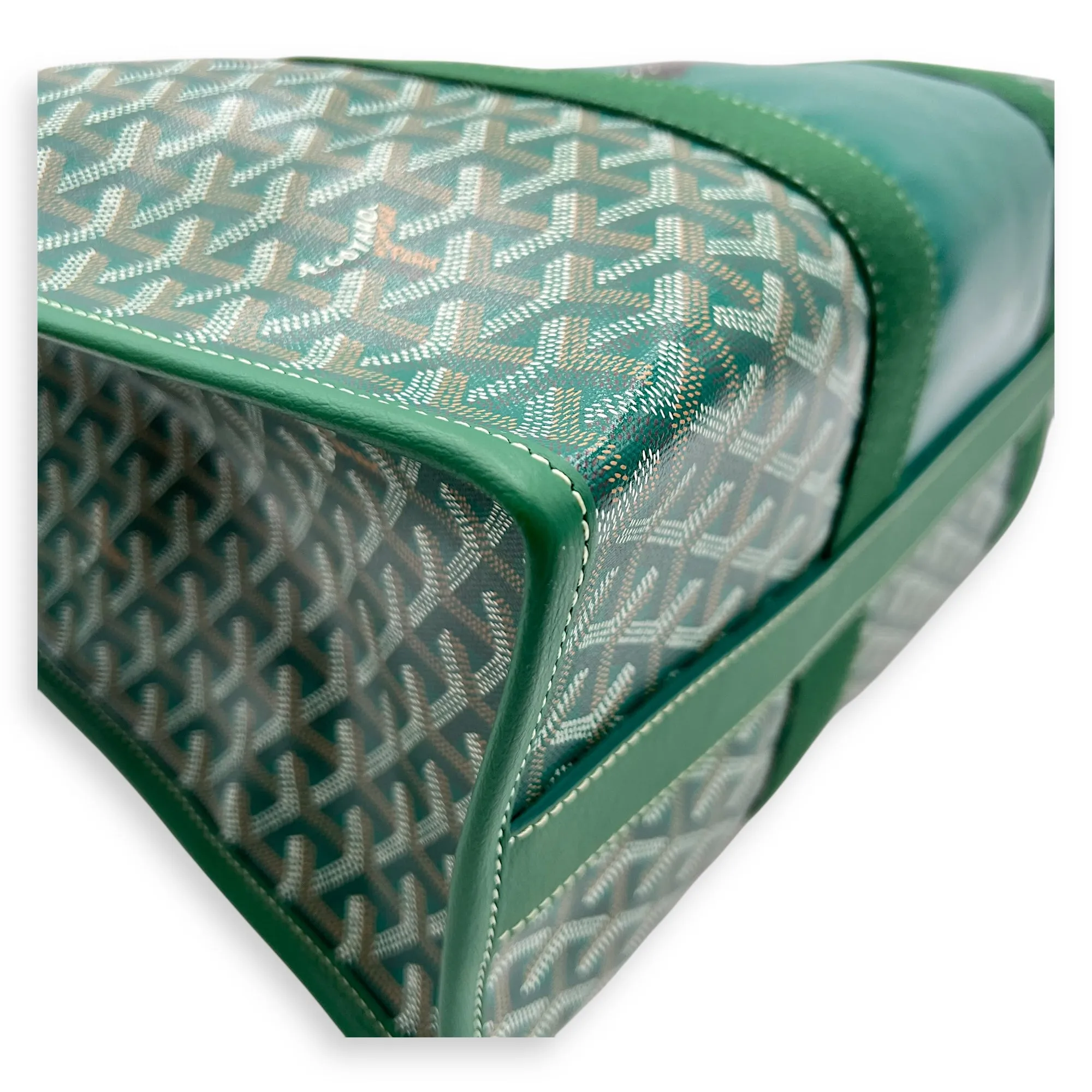 Villette Tote Bag Green in Coated Canvas