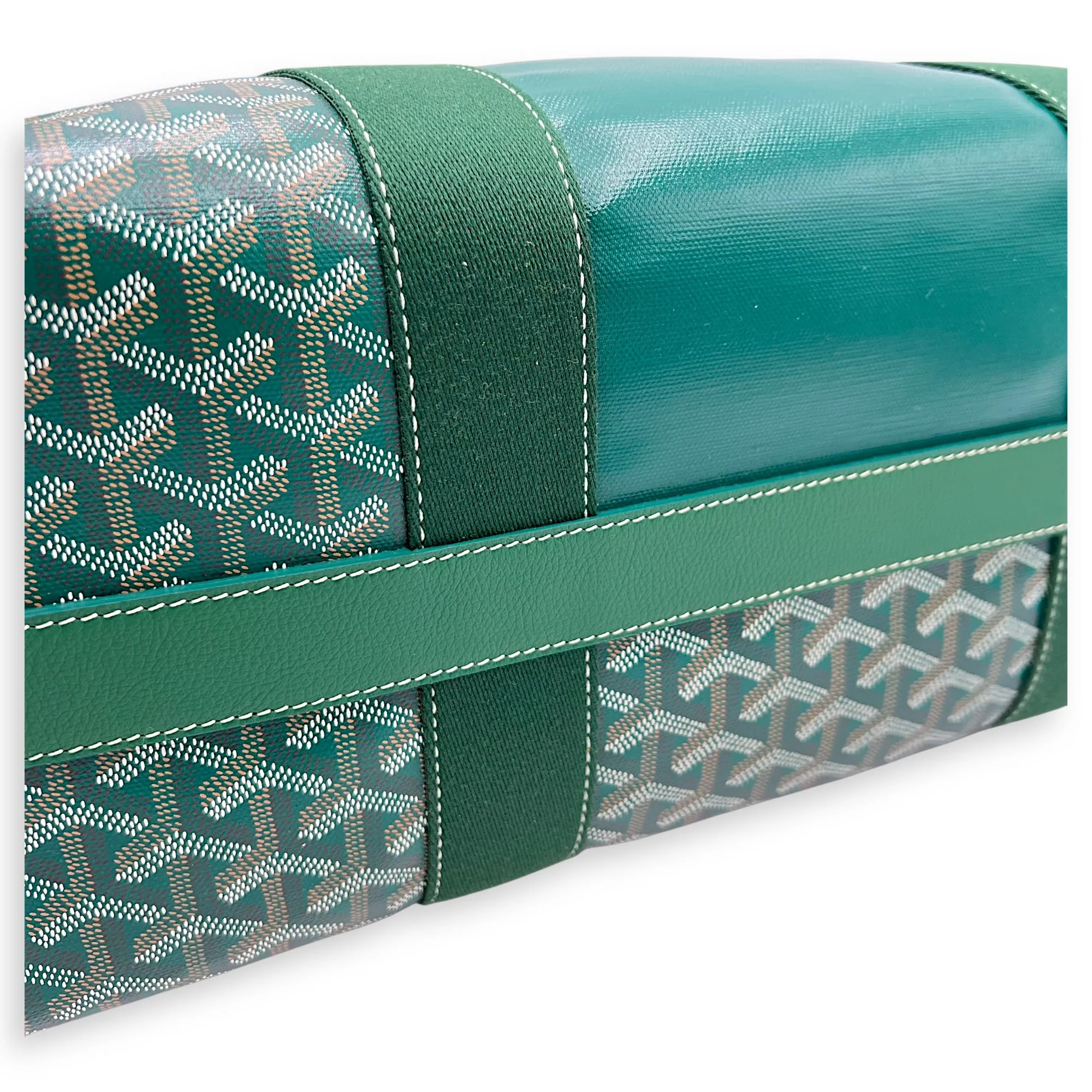 Villette Tote Bag Green in Coated Canvas