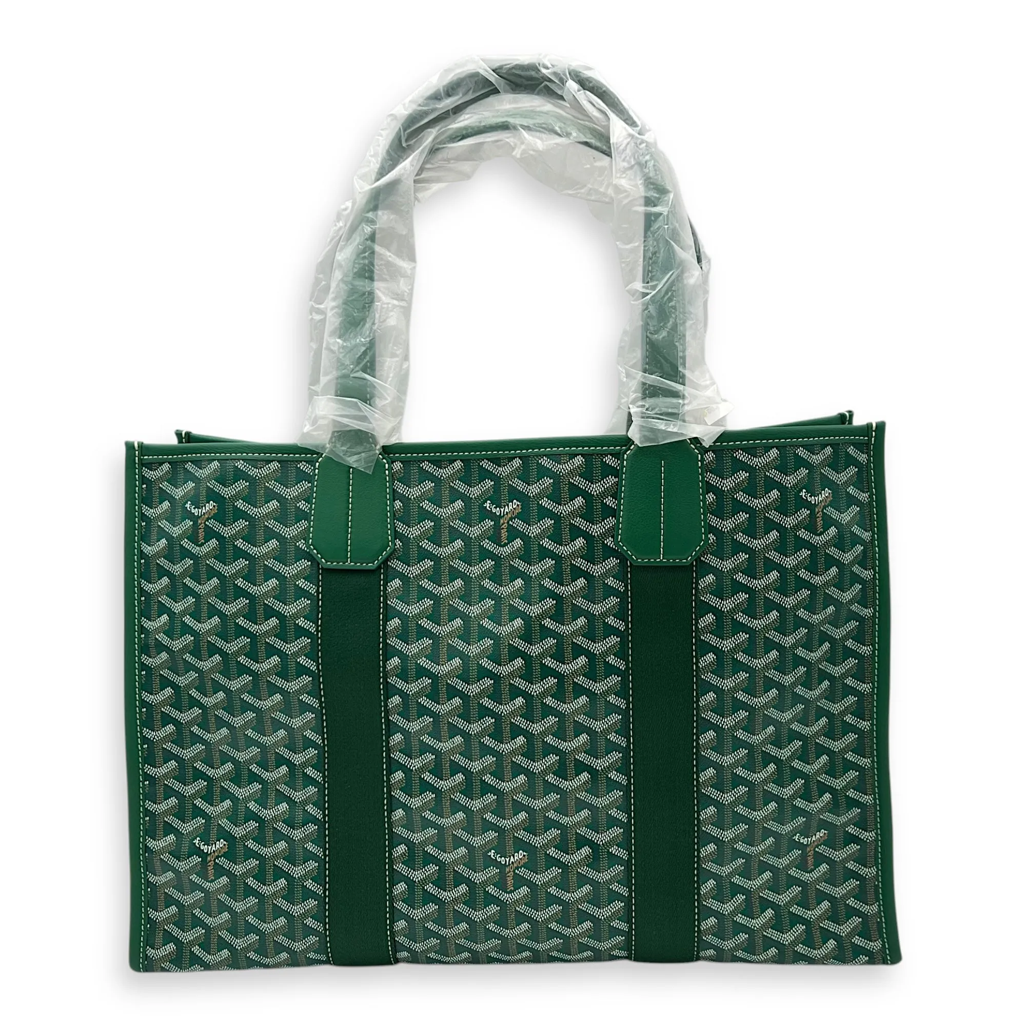 Villette Tote Bag Green in Coated Canvas