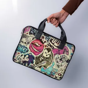Vintage Punk Laptop Sleeve With Handle