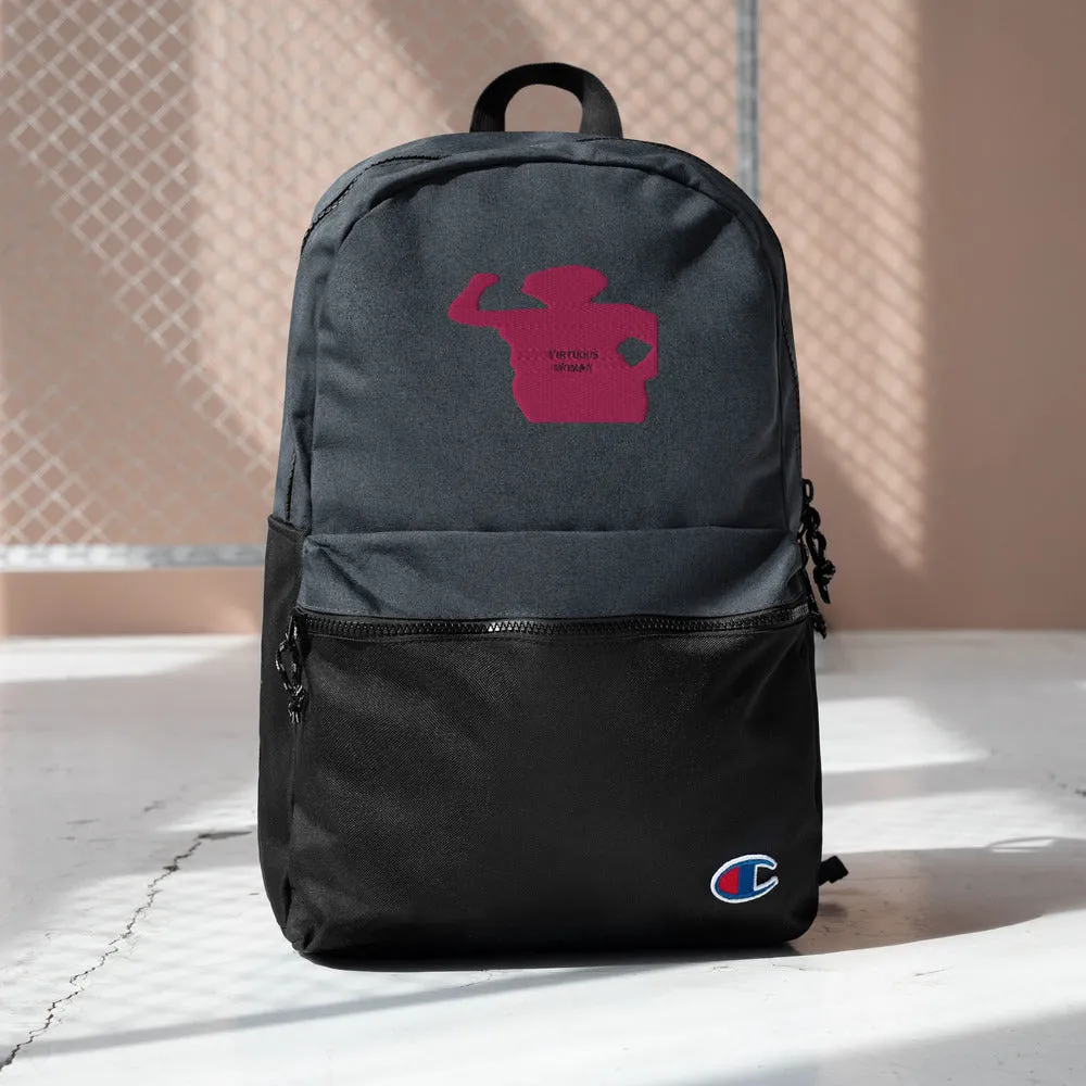 Virtuous Women - Embroidered Champion Backpack