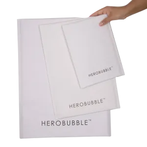White Compostable HEROBUBBLE Mailer - From Packs of 25