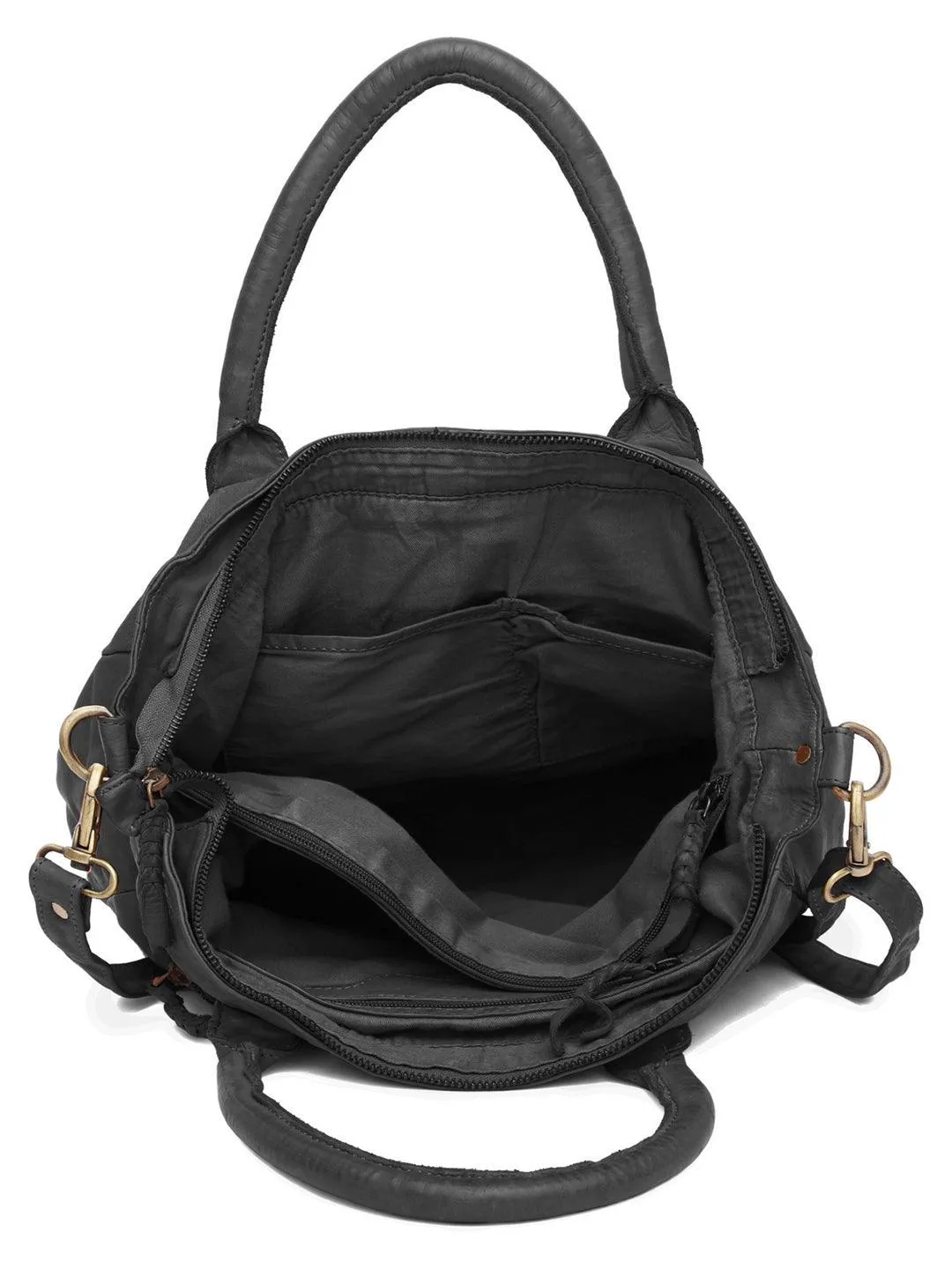 WILDHORN Leather Top Handle Satchel Tote Handbags For Girls & Women I Modern & Stylish Leather Shoulder Bag with zipper Closure I Ideal for Travelling, Parties, Weddings & Gifts