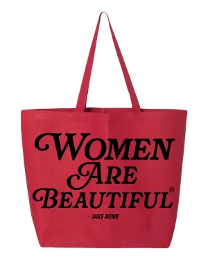 Women Are Beautiful | Red Jumbo Tote Bag