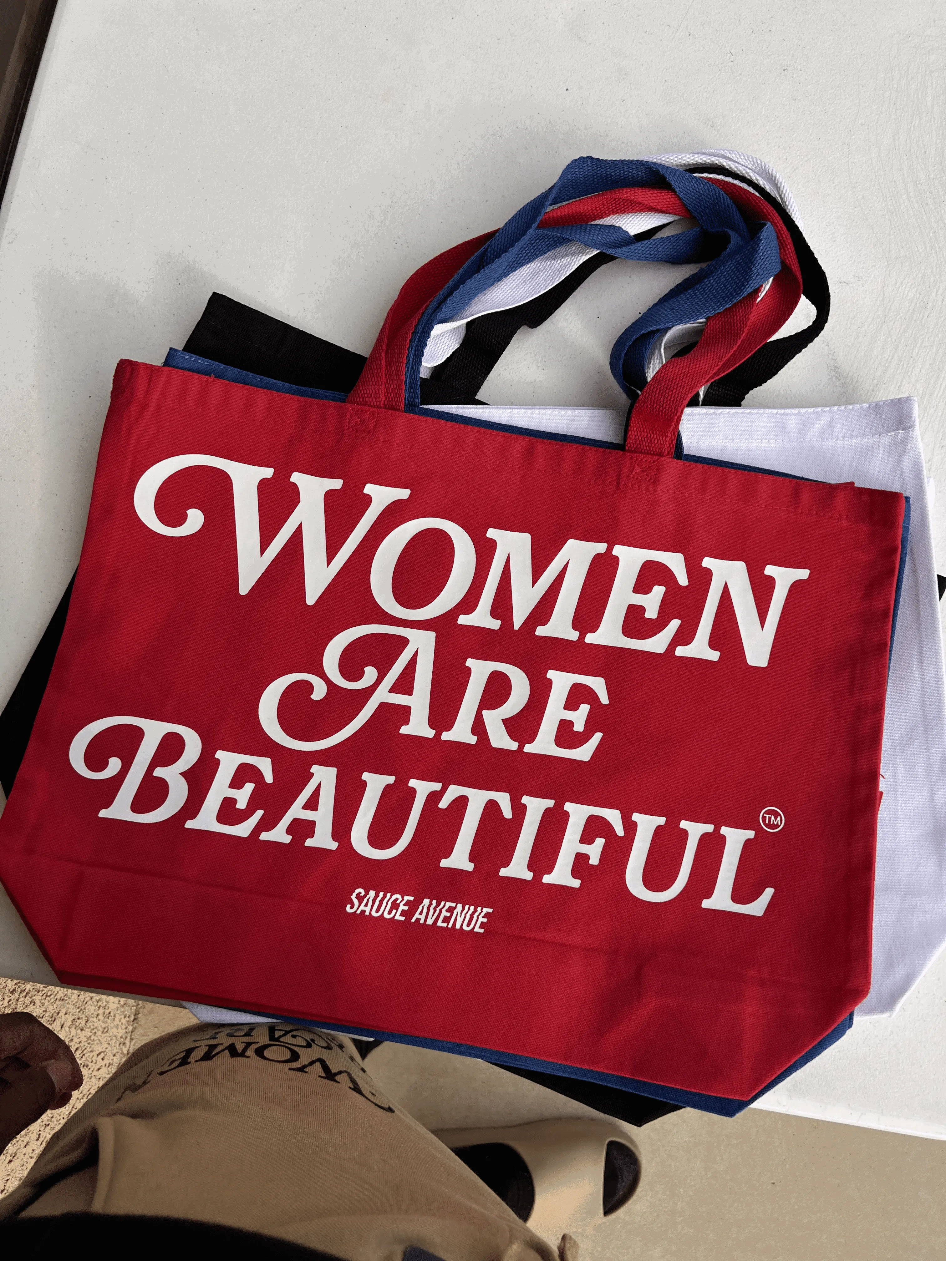 Women Are Beautiful | Red Jumbo Tote Bag