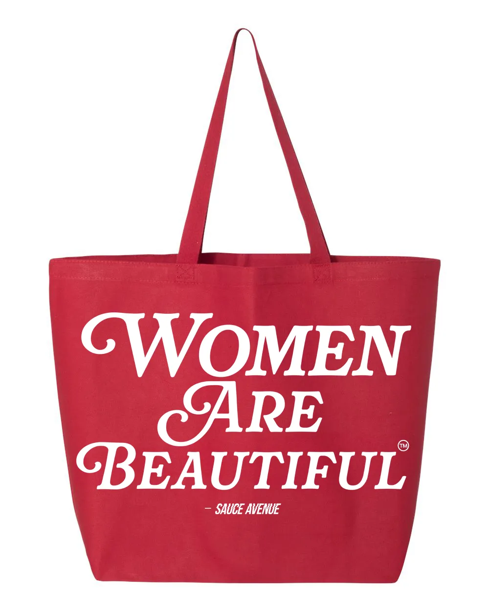 Women Are Beautiful | Red Jumbo Tote Bag