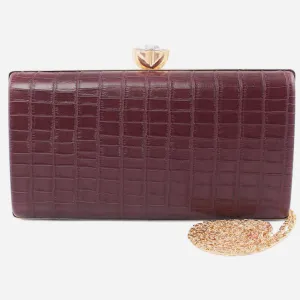 Women "Delly" patent chain strap clutch bag