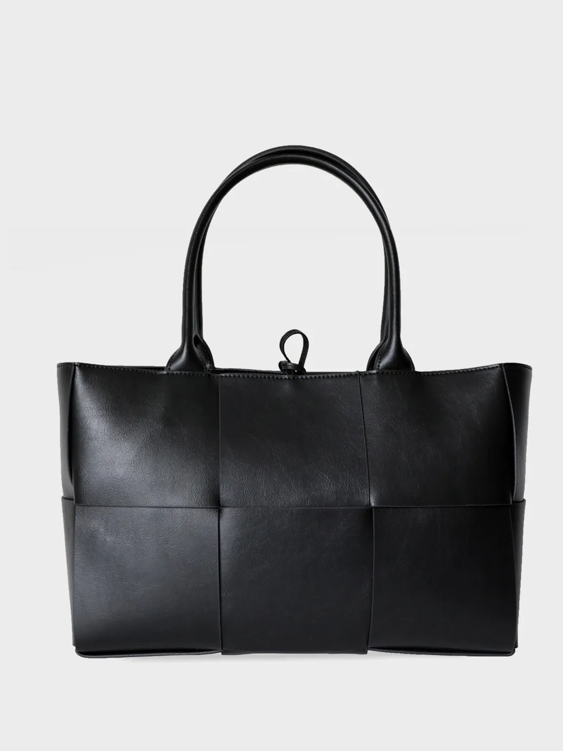 Women's Arco Tote Bag Square Woven Basket Bag Braiding Shoulder Bag