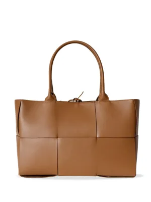 Women's Arco Tote Bag Square Woven Basket Bag Braiding Shoulder Bag