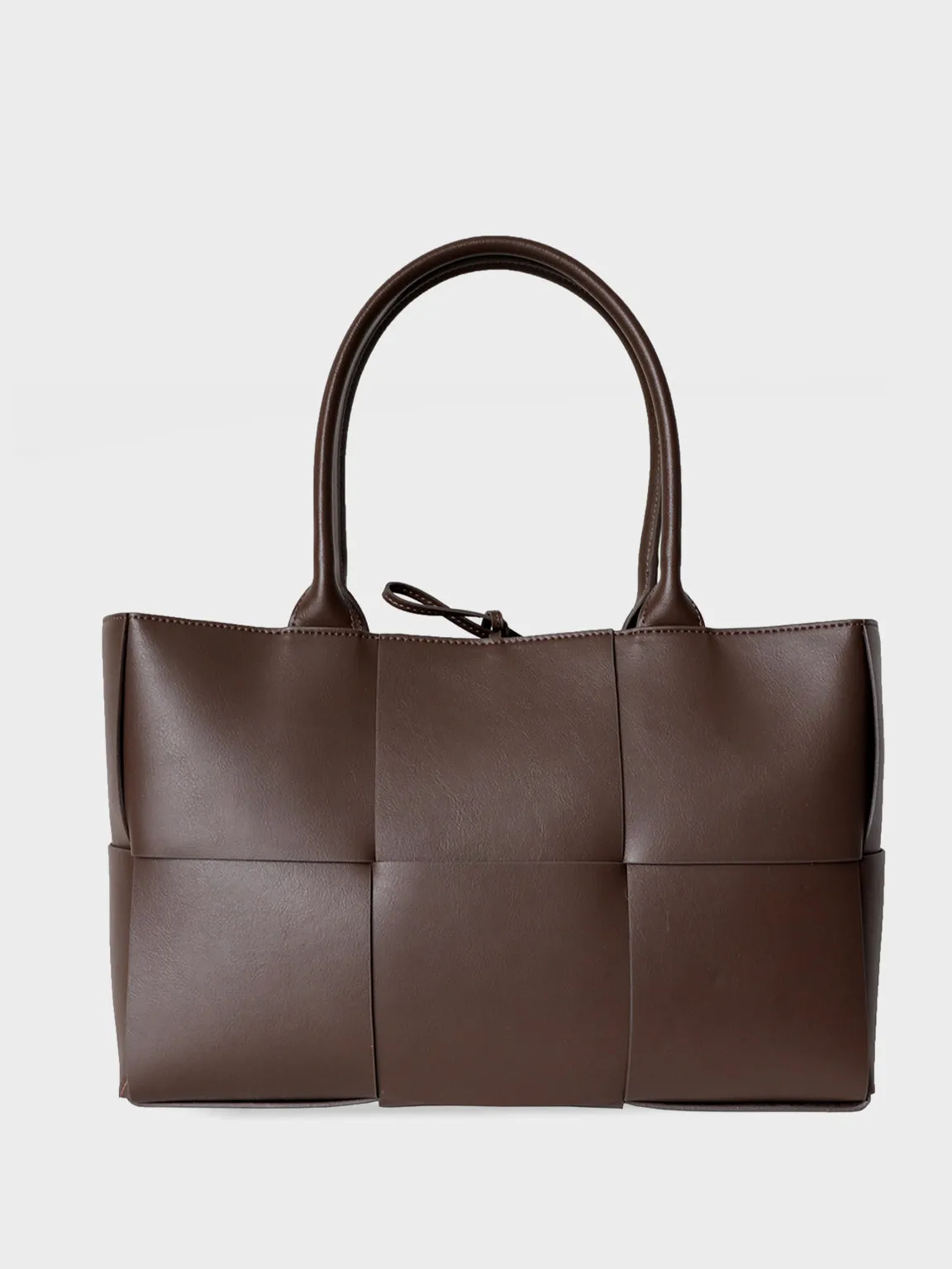 Women's Arco Tote Bag Square Woven Basket Bag Braiding Shoulder Bag