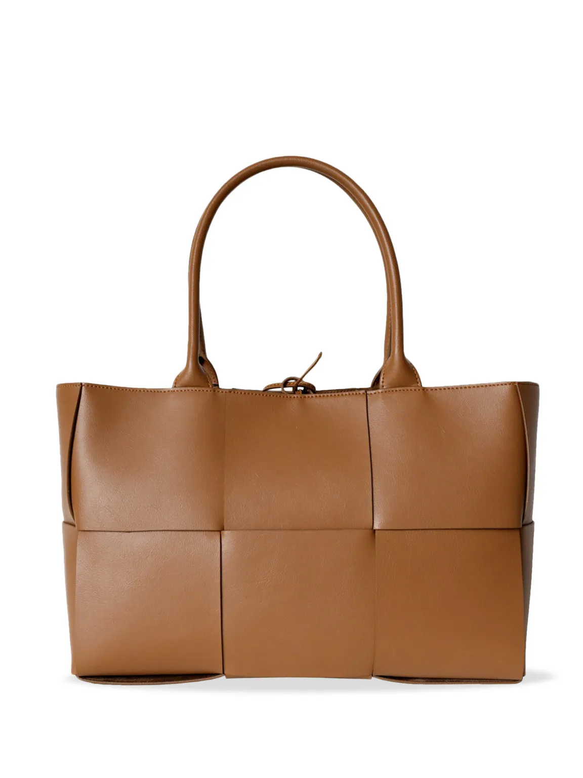 Women's Arco Tote Bag Square Woven Basket Bag Braiding Shoulder Bag