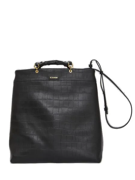 Women's Bamboo Bucket Bag in Black | Size UNICA | J07WC0020P5383