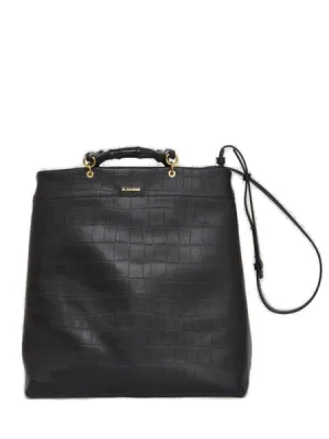 Women's Bamboo Bucket Bag in Black | Size UNICA | J07WC0020P5383