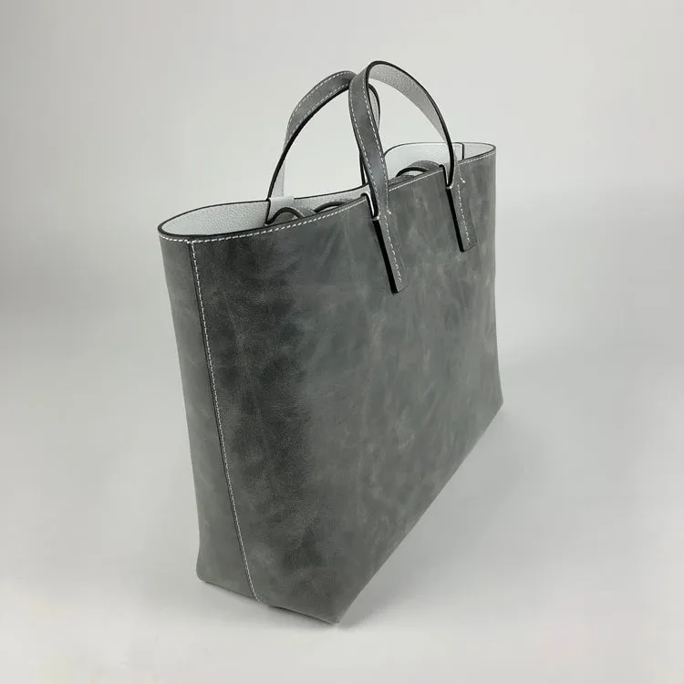 Womens Black Leather Shoulder Tote Bags Best Tote Handbag Shopper Bags Purse for Ladies