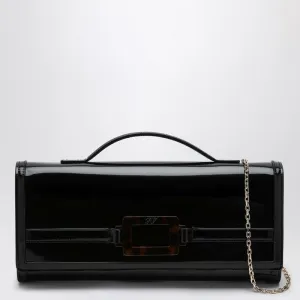 Women's Brushed Leather Belle Vivier Clutch Bag in Nero | RBWAORC0200RQM