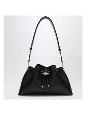 Women's Cinch M Leather Bucket Bag in Black | BONBONBCKTEWHUT