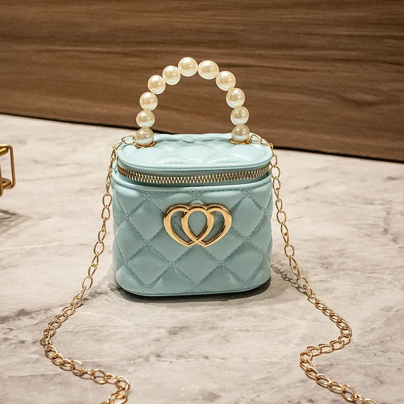 Women's Fashion Jelly Chain Silicone Pearl Handbags