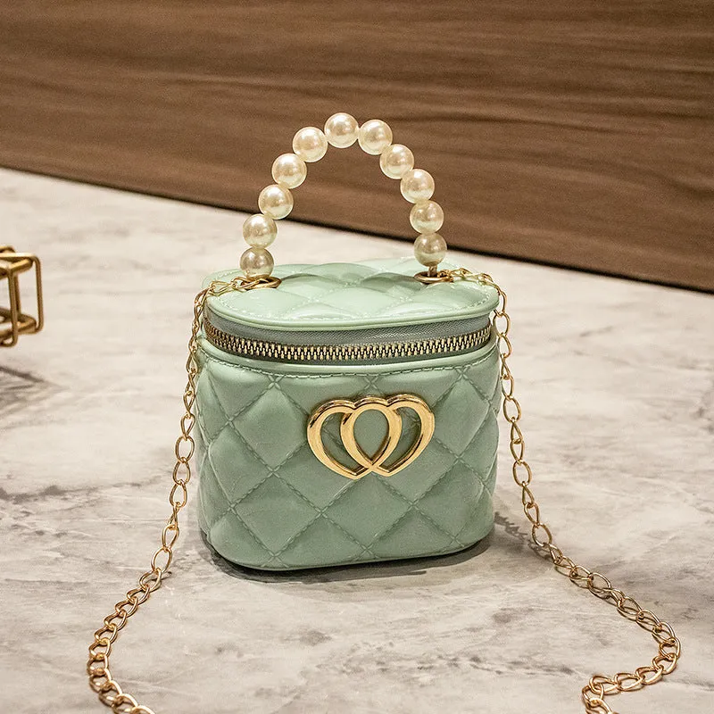 Women's Fashion Jelly Chain Silicone Pearl Handbags