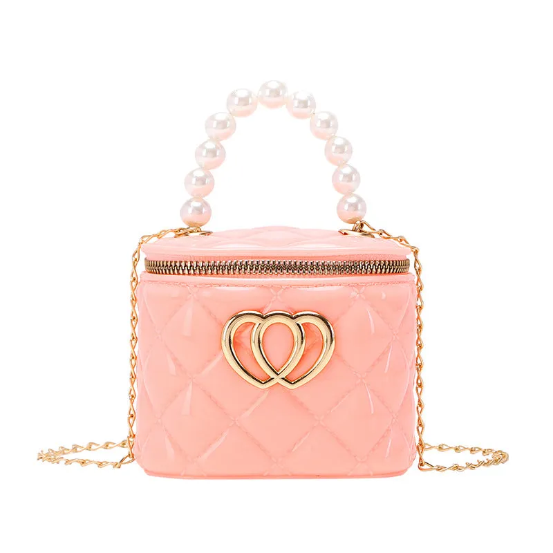 Women's Fashion Jelly Chain Silicone Pearl Handbags
