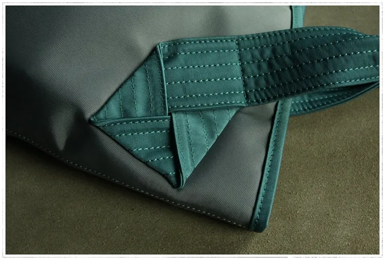 Womens Green Nylon Shoulder Tote Bags Best Green Nylon Tote Handbag Shopper Bags Purse for Ladies