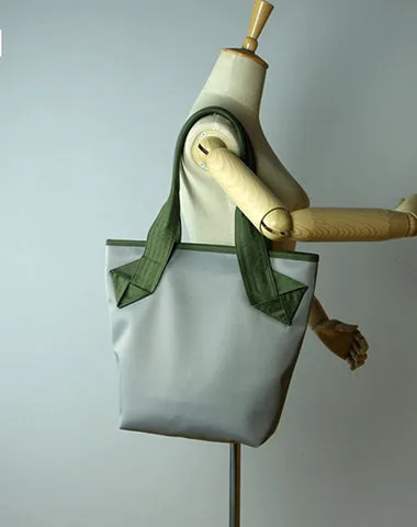 Womens Green Nylon Shoulder Tote Bags Best Green Nylon Tote Handbag Shopper Bags Purse for Ladies