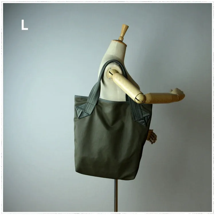 Womens Green Nylon Shoulder Tote Bags Best Green Nylon Tote Handbag Shopper Bags Purse for Ladies