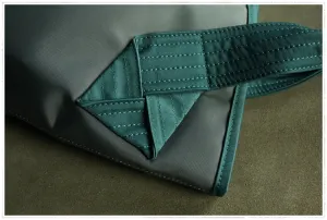 Womens Green Nylon Shoulder Tote Bags Best Green Nylon Tote Handbag Shopper Bags Purse for Ladies