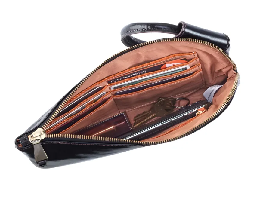 WOMEN'S HOBO SABLE WRISTLET | SKY BUFFED LEATHER
