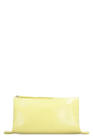 Women's Leather Clutch in Yellow | J08WF0003P5635 Color 744